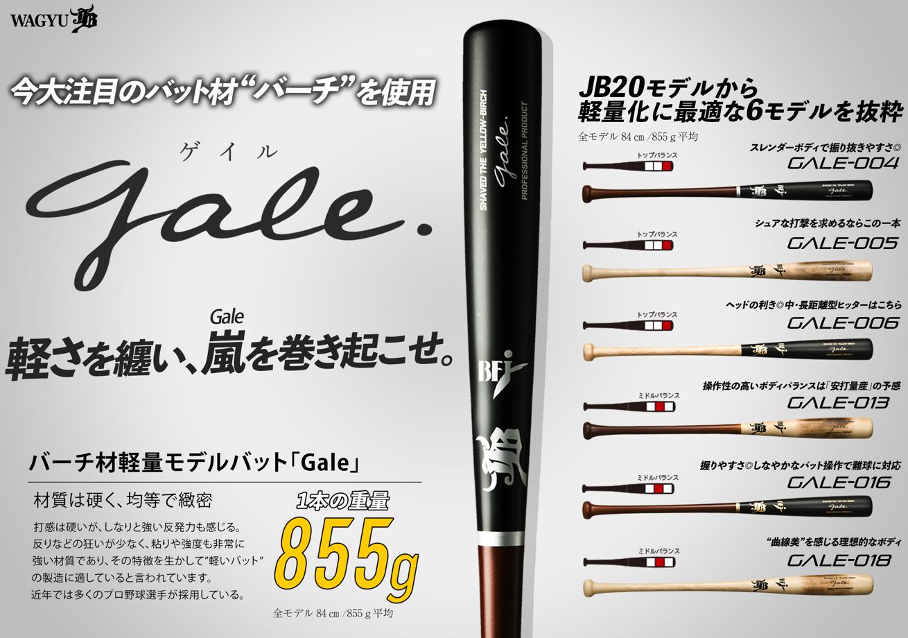 ボールパークドットコムからバーチ材の硬式木製バットが新登場！ ～Gale～野球用品スワロースポーツ スタッフブログ